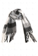 Load image into Gallery viewer, CHECKERED PATTERN SCARF BLACK SCARVES