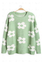 Load image into Gallery viewer, DAISY PATTERN SWEATER GREEN APPAREL