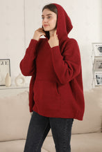 Load image into Gallery viewer, SOLID COLOR HOODIE BURGUNDY APPAREL