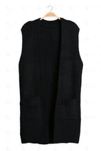 Load image into Gallery viewer, SOLID COLOR VEST BLACK APPAREL