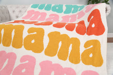 Load image into Gallery viewer, MULTI-COLORED MAMA PATTERN THROW BLANKET
