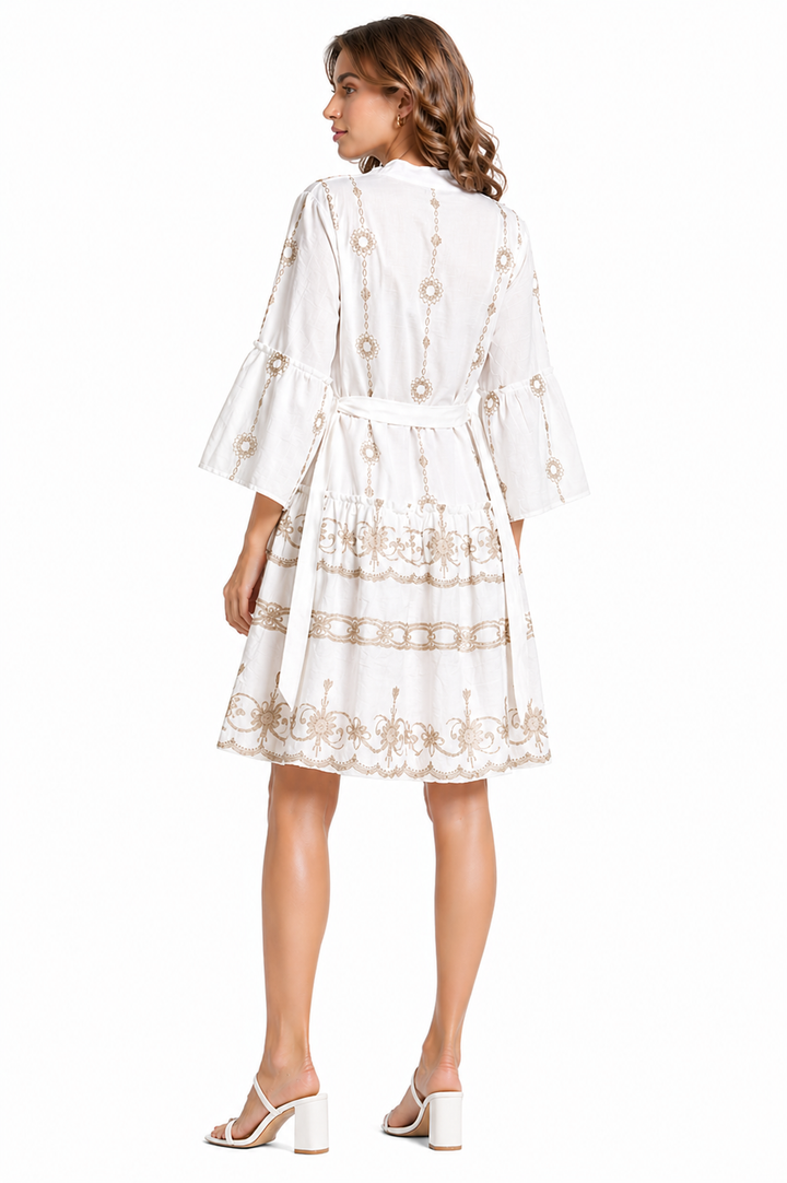 FLORAL PATTERN COVER-UP DRESS