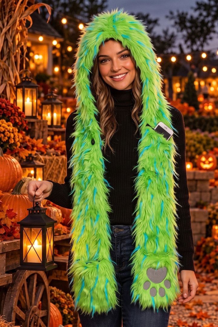 DUAL-COLORED HAT &amp; SCARF SET