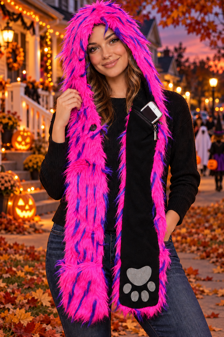DUAL-COLORED HAT &amp; SCARF SET