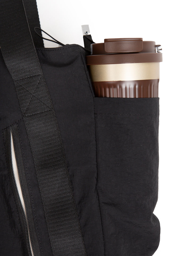 SOLID COLOR CROSSBODY TOTE BAG