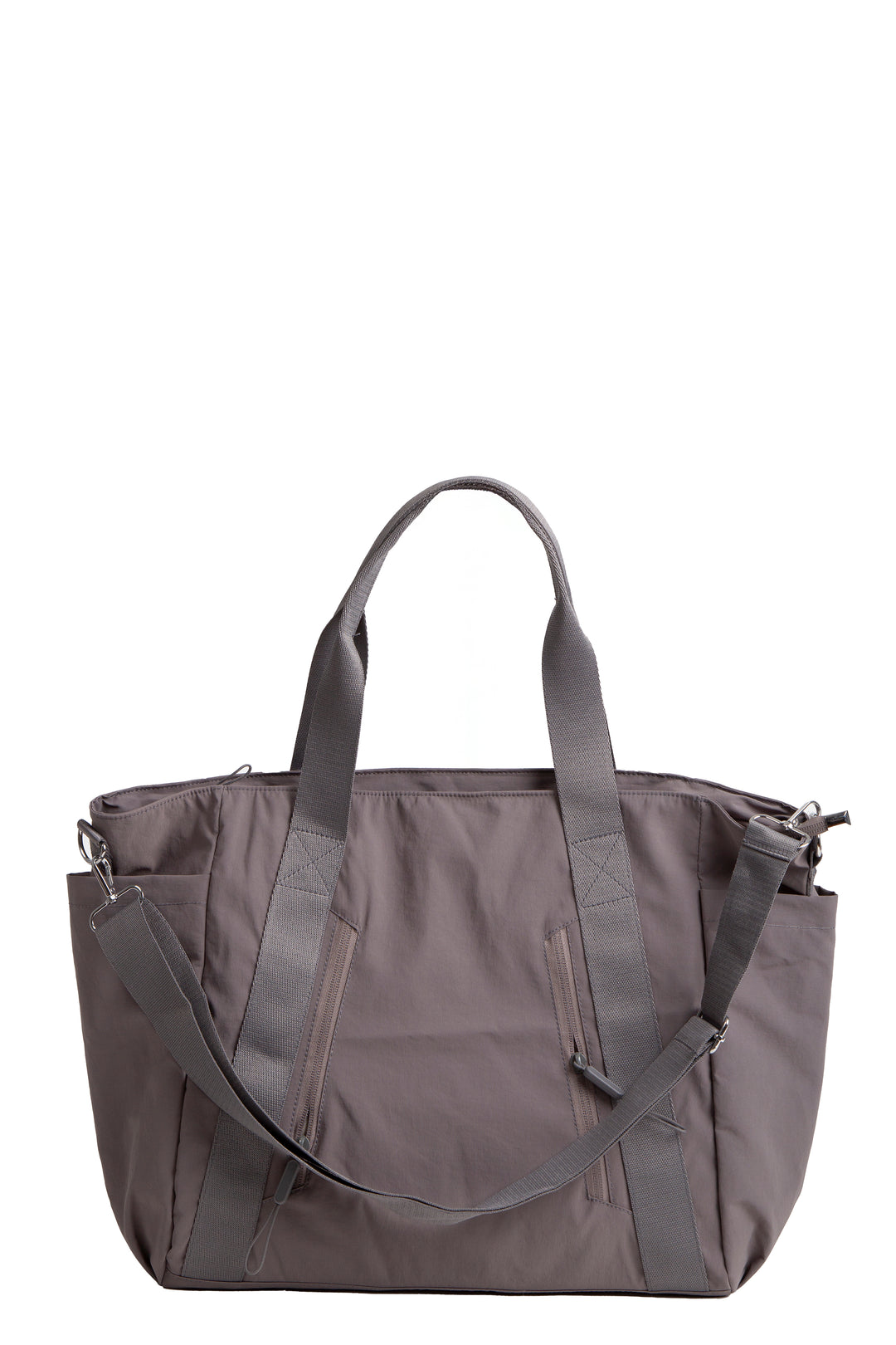 SOLID COLOR CROSSBODY TOTE BAG