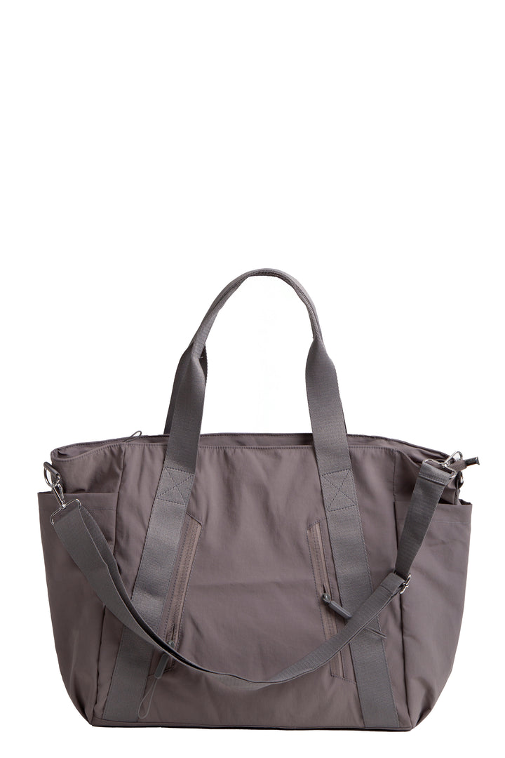 SOLID COLOR CROSSBODY TOTE BAG