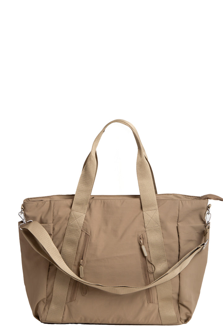 SOLID COLOR CROSSBODY TOTE BAG