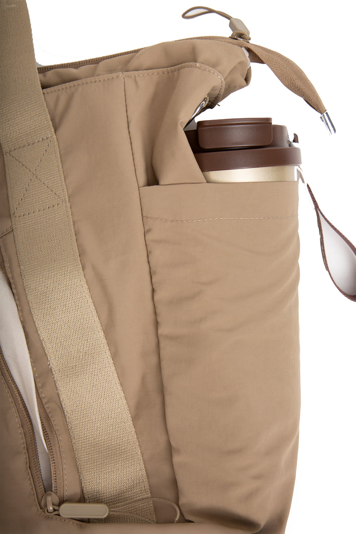 SOLID COLOR CROSSBODY TOTE BAG