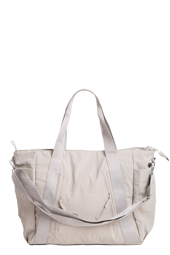 SOLID COLOR CROSSBODY TOTE BAG