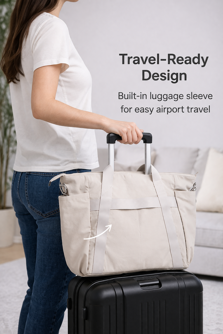 SOLID COLOR CROSSBODY TOTE BAG