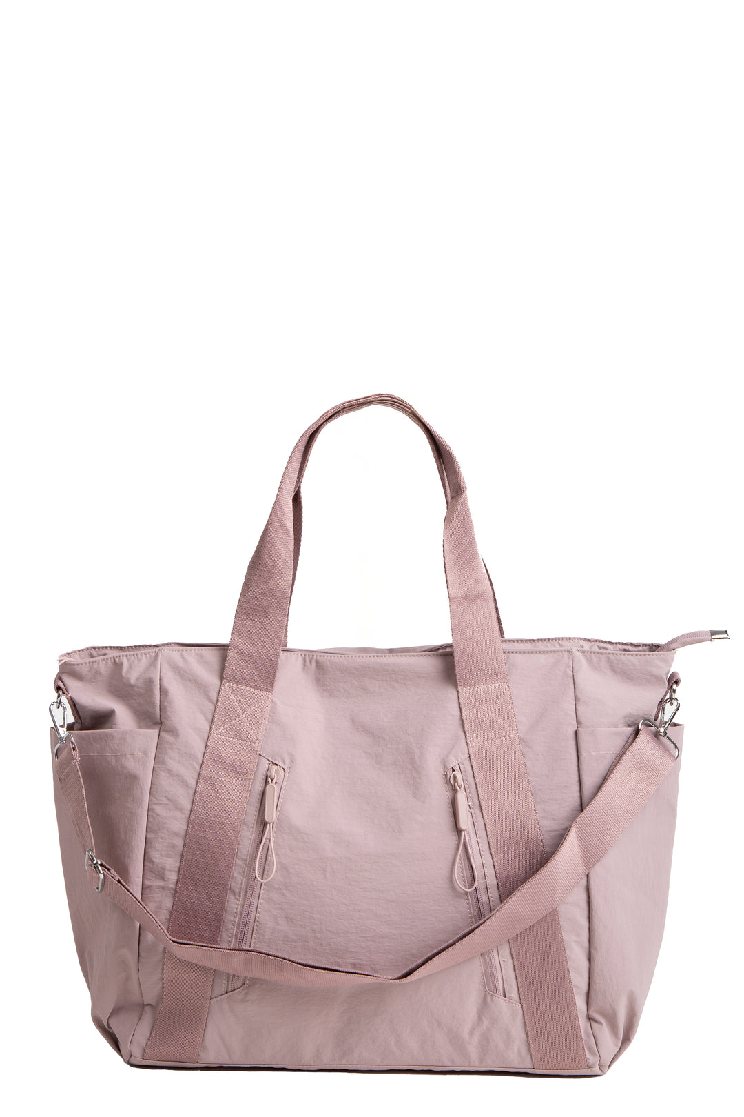 SOLID COLOR CROSSBODY TOTE BAG