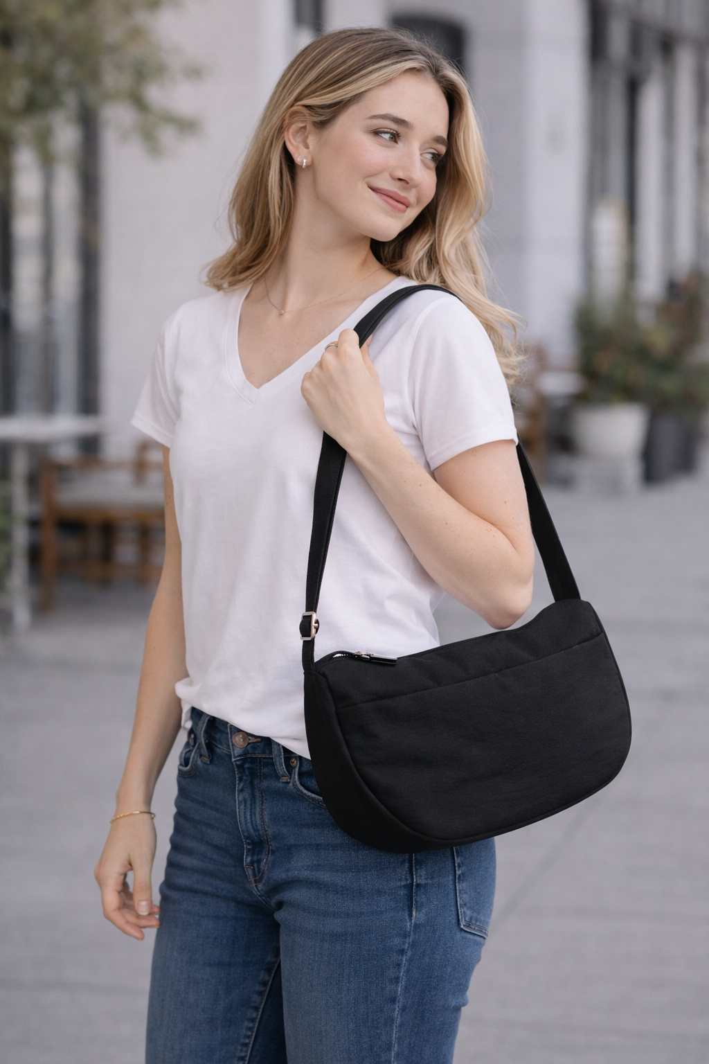 SOLID COLOR CROSSBODY BAG