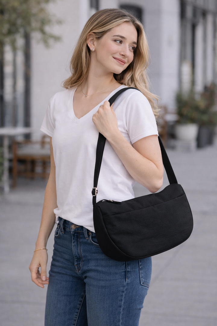 SOLID COLOR CROSSBODY BAG