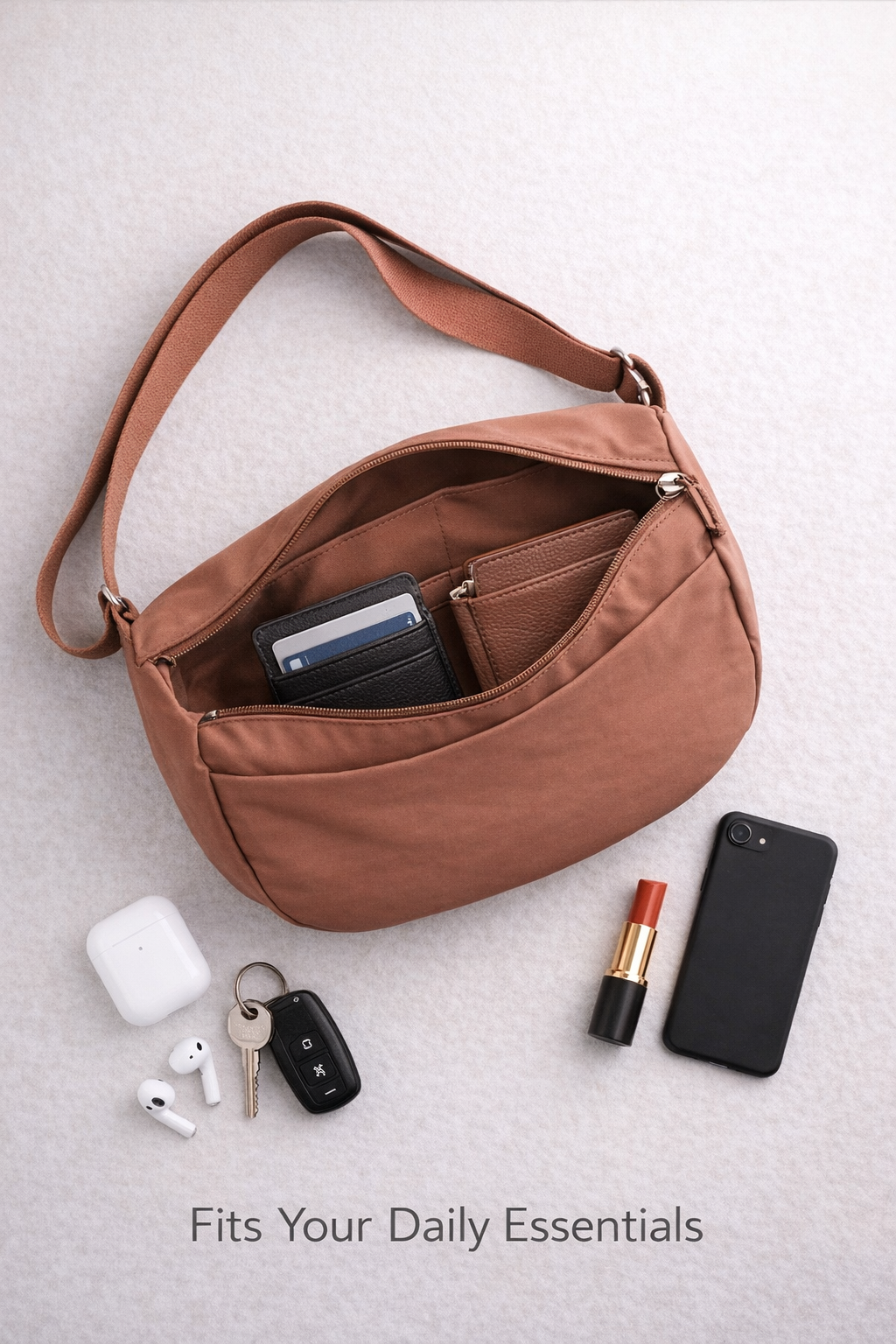 SOLID COLOR CROSSBODY BAG