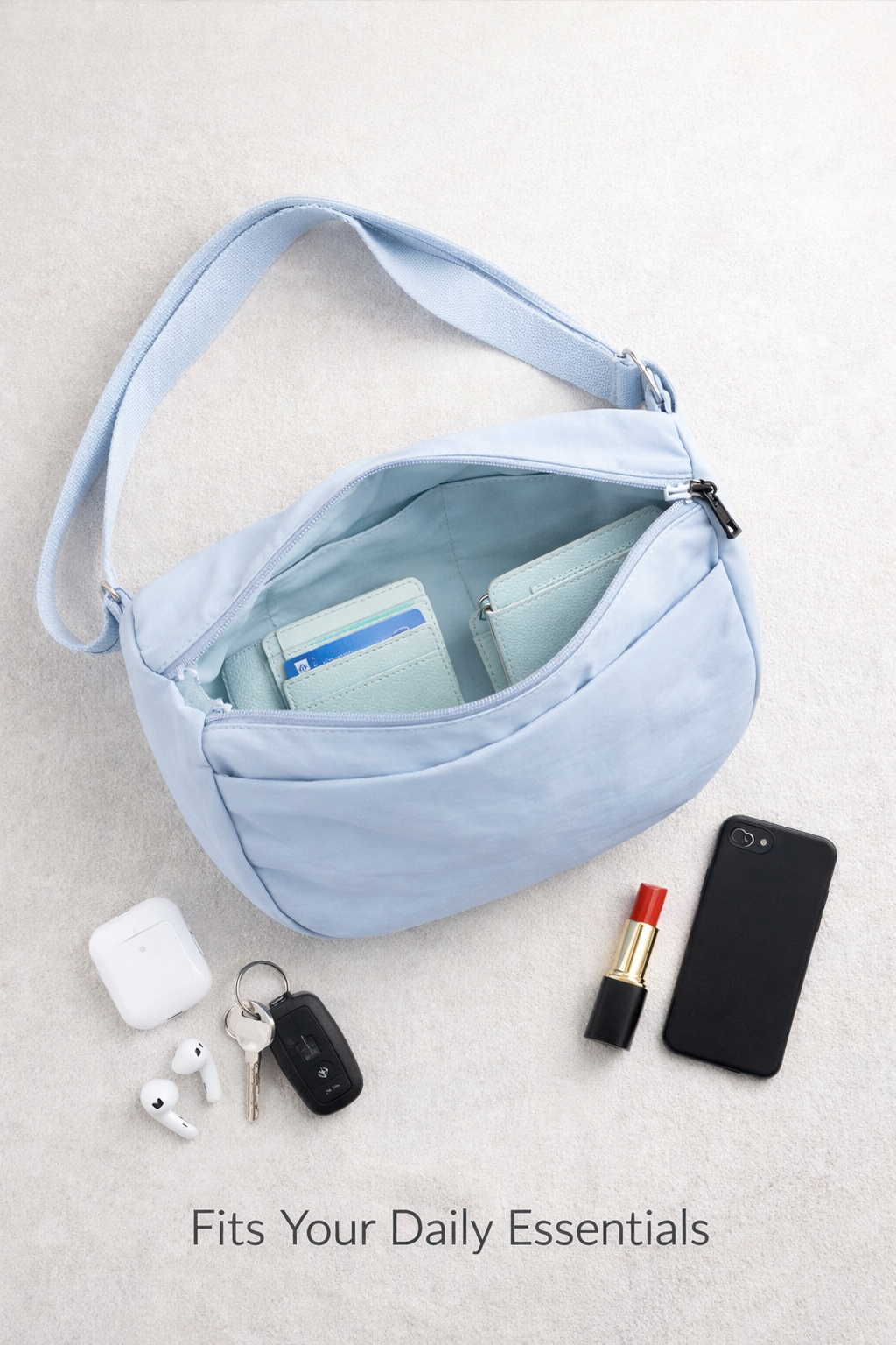 SOLID COLOR CROSSBODY BAG