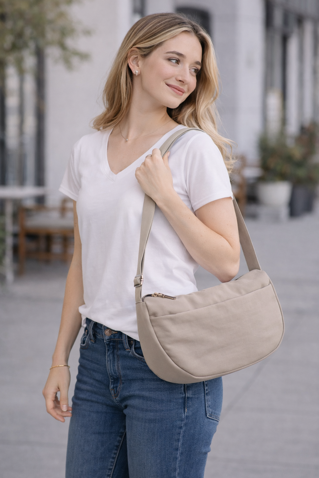 SOLID COLOR CROSSBODY BAG