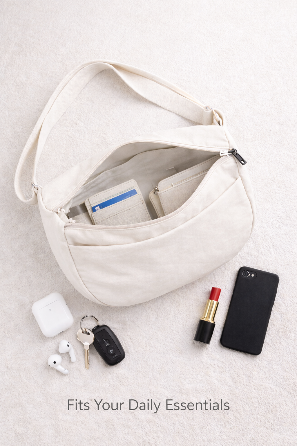 SOLID COLOR CROSSBODY BAG