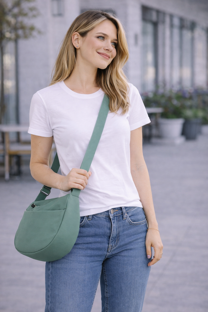 SOLID COLOR CROSSBODY BAG