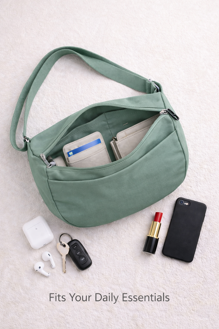 SOLID COLOR CROSSBODY BAG