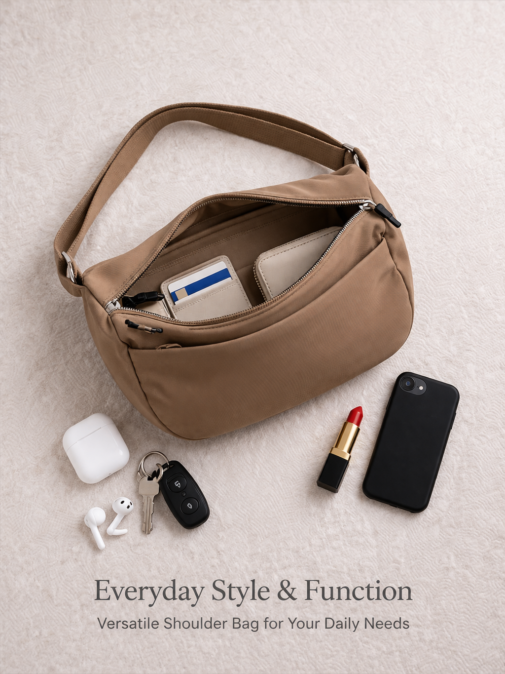 SOLID COLOR CROSSBODY BAG