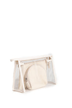 Load image into Gallery viewer, TRANSPARENT &amp; SOLID COLOR COSMETIC TRAVEL POUCH SET
