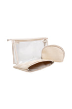 Load image into Gallery viewer, TRANSPARENT &amp; SOLID COLOR COSMETIC TRAVEL POUCH SET
