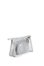 Load image into Gallery viewer, TRANSPARENT &amp; SNAKE-SKIN PATTERN COSMETIC TRAVEL POUCH SET
