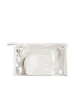 Load image into Gallery viewer, TRANSPARENT &amp; SNAKE-SKIN PATTERN COSMETIC TRAVEL POUCH SET
