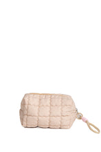 Load image into Gallery viewer, SOLID COLOR QULITED PATTERN TRAVEL POUCH
