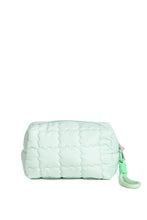 Load image into Gallery viewer, SOLID COLOR QULITED PATTERN TRAVEL POUCH
