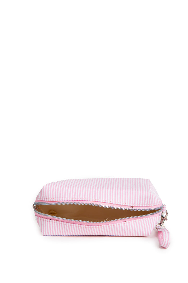 STRIPED PATTERN TRAVEL POUCH