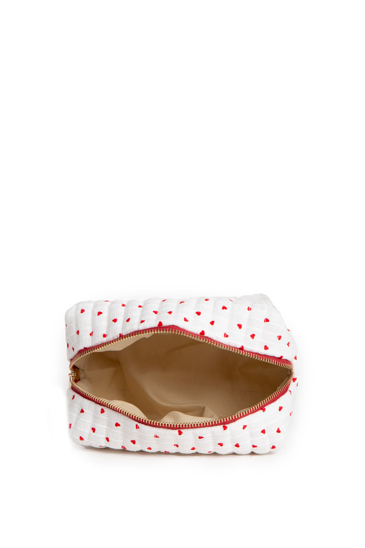 HEART PATTERN TRAVEL POUCH