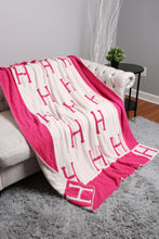 Load image into Gallery viewer, INITIAL "H" PATTERN THROW BLANKET
