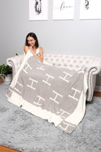Load image into Gallery viewer, INITIAL "H" PATTERN THROW BLANKET
