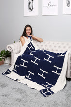 Load image into Gallery viewer, INITIAL "H" PATTERN THROW BLANKET
