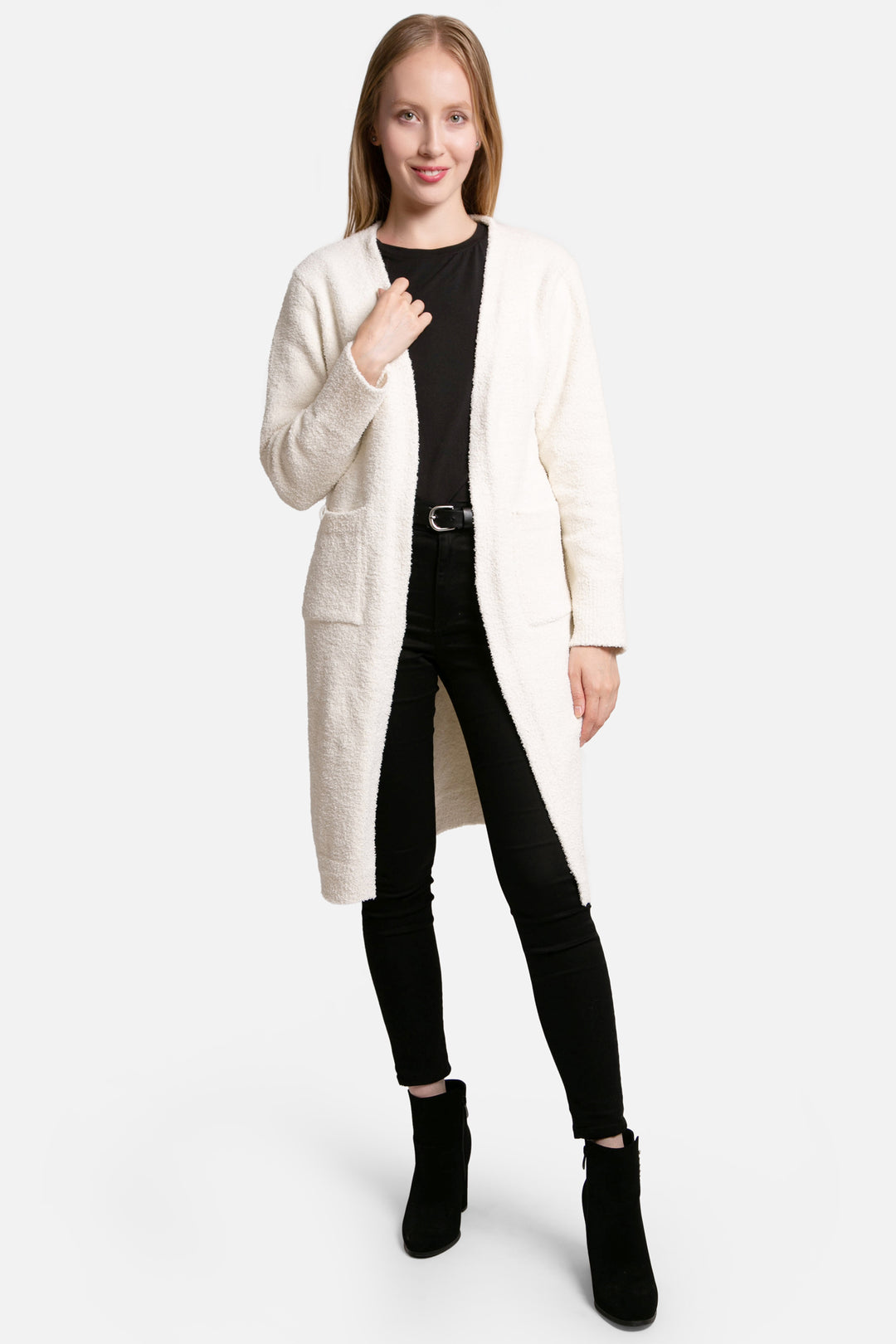 SOLID COLOR CARDIGAN