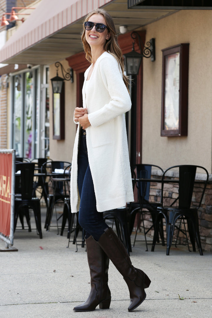 SOLID COLOR CARDIGAN