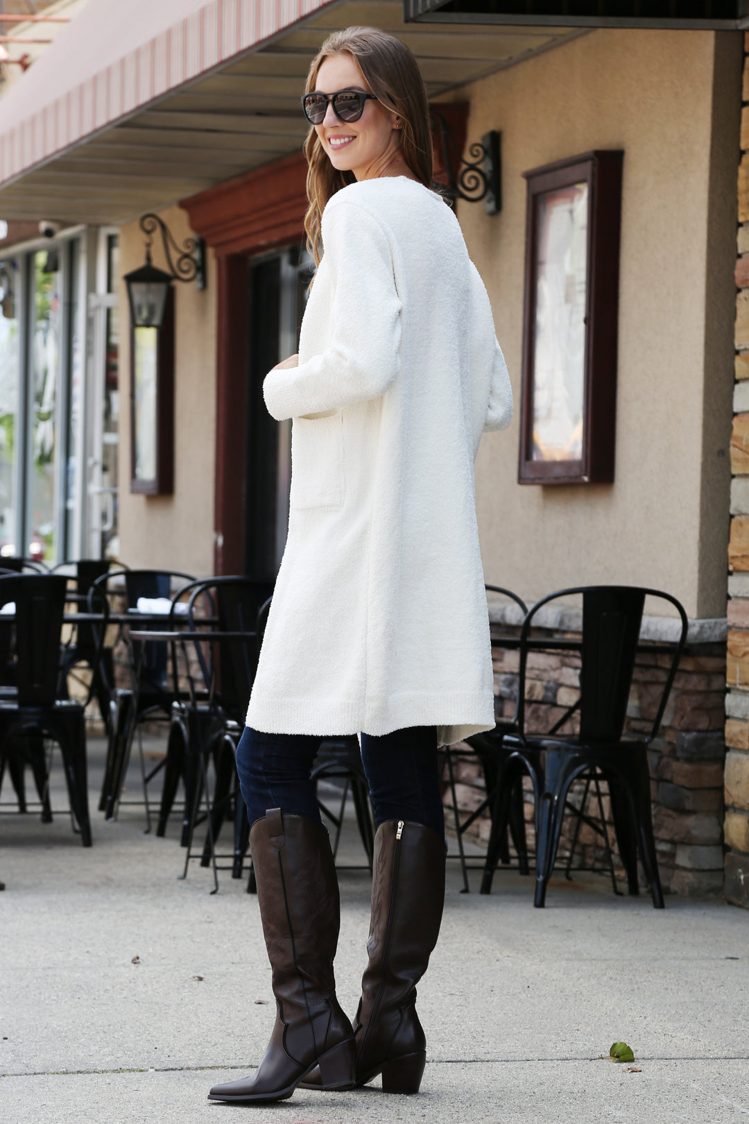 SOLID COLOR CARDIGAN