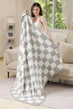 Load image into Gallery viewer, CHECKERED PATTERN THROW BLANKET
