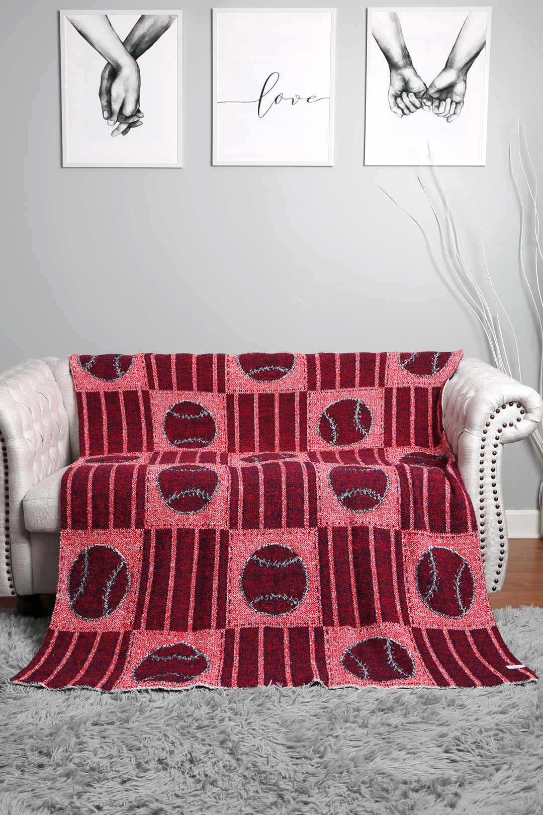 BASEBALL, CHECKERED, &amp; PIN-STRIPED PATTERN THROW BLANKET