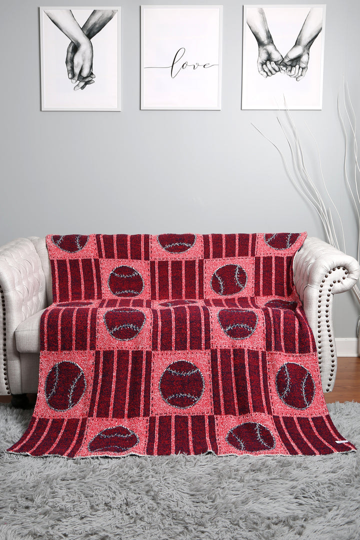 BASEBALL, CHECKERED, &amp; PIN-STRIPED PATTERN THROW BLANKET
