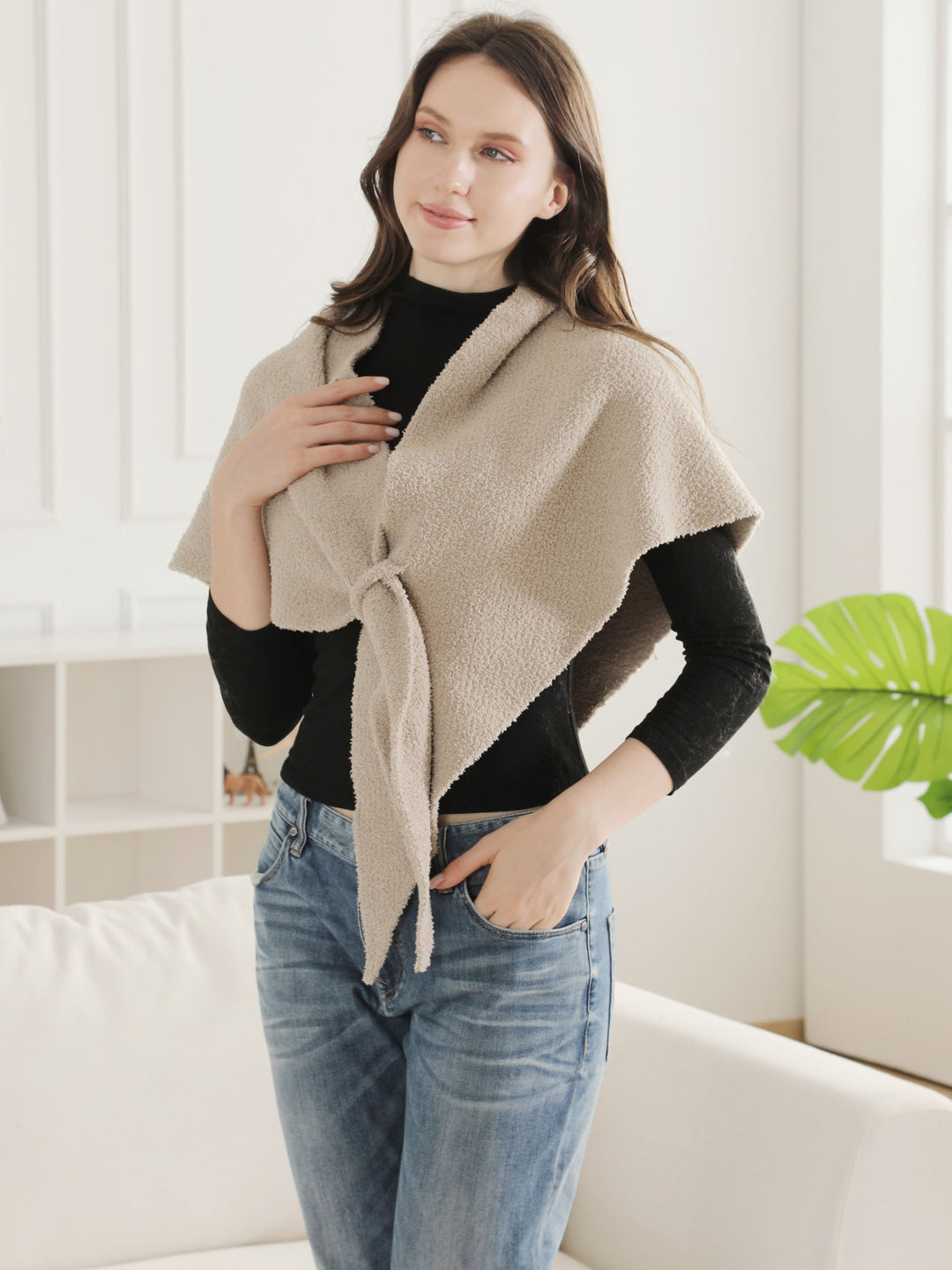 SOLID COLOR SHAWL