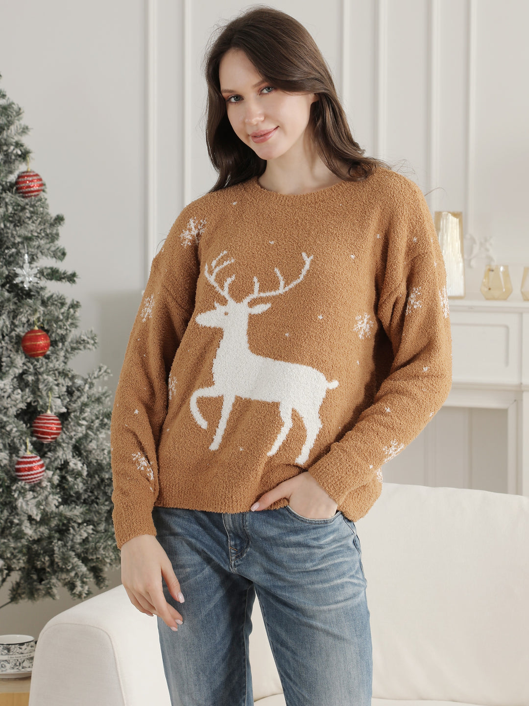 CHRISTMAS THEMED PATTERN SWEATER