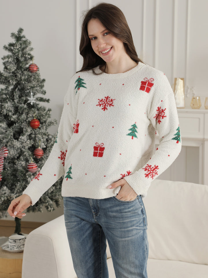 CHRISTMAS THEMED PATTERN SWEATER