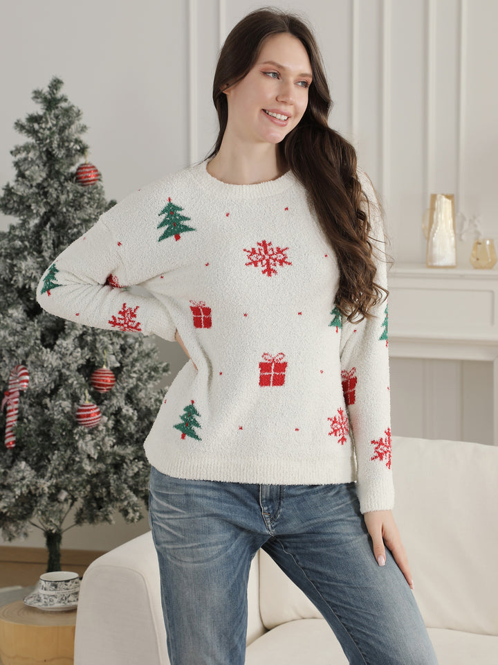 CHRISTMAS THEMED PATTERN SWEATER
