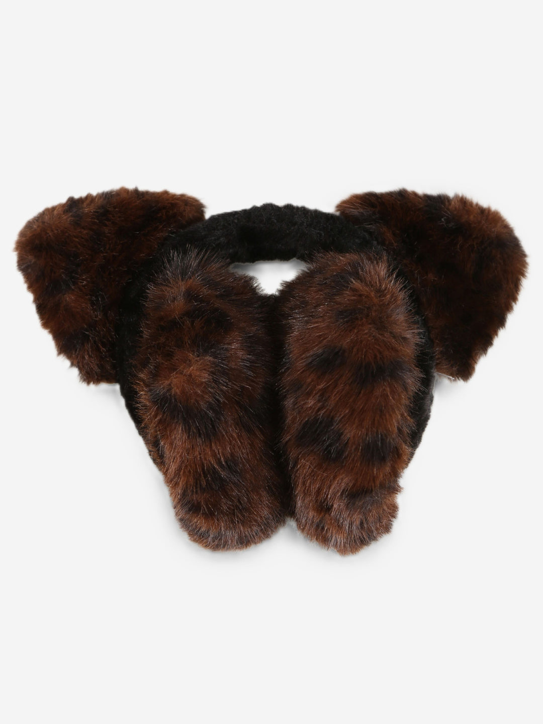 LEOPARD PATTERN CAT-EARED EAR MUFFS - 12 pc pack