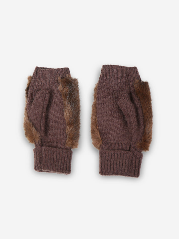SOLID COLOR FINGERLESS MITTENS - 12 pr pack