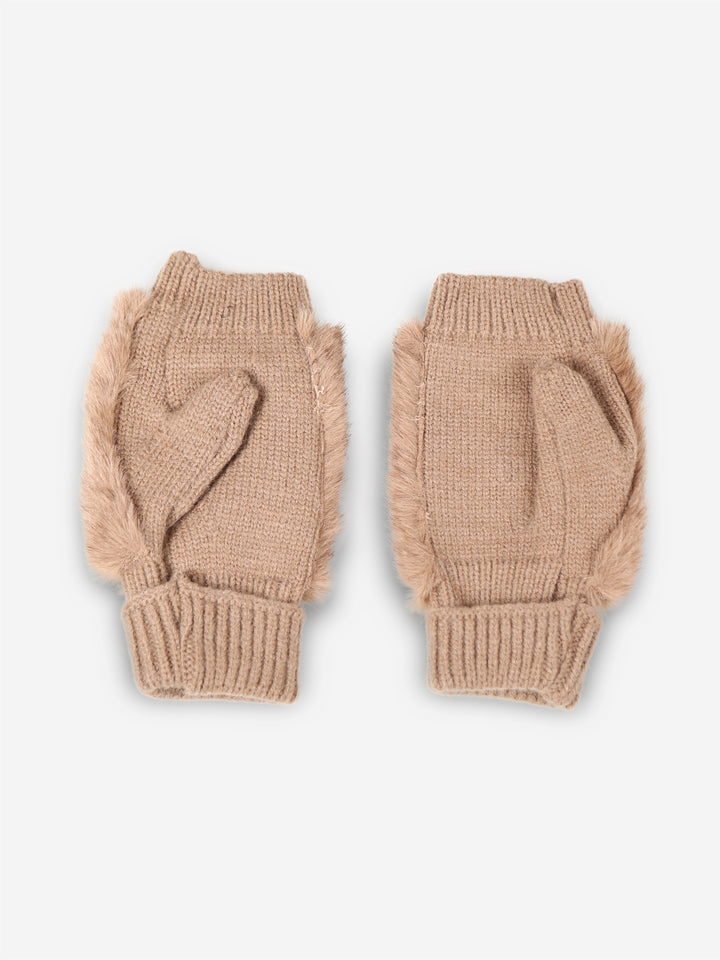 SOLID COLOR FINGERLESS MITTENS - 12 pr pack