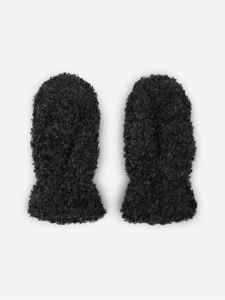 SOLID COLOR TEDDY MITTENS - 12 pr pack
